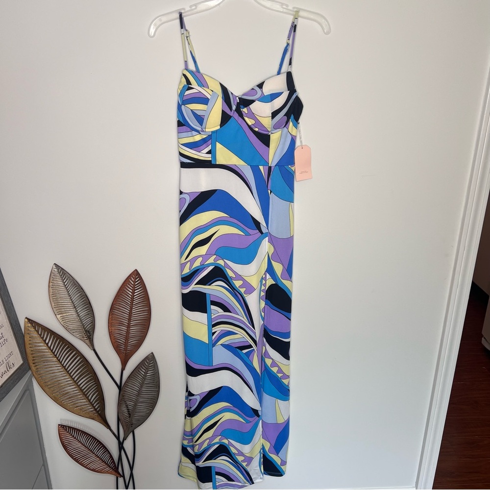 NWT Blashe Multi Front Slit Maxi Dress J13